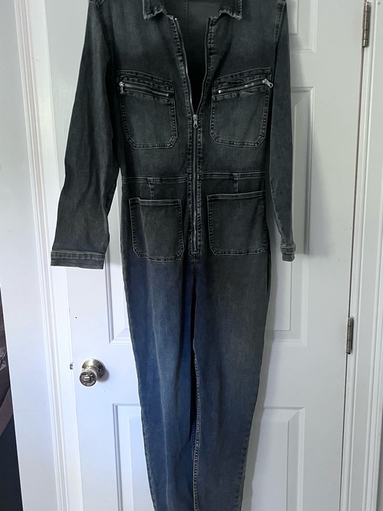Free People Pants - Free People Black Washed Denim Slim Jumpsuit